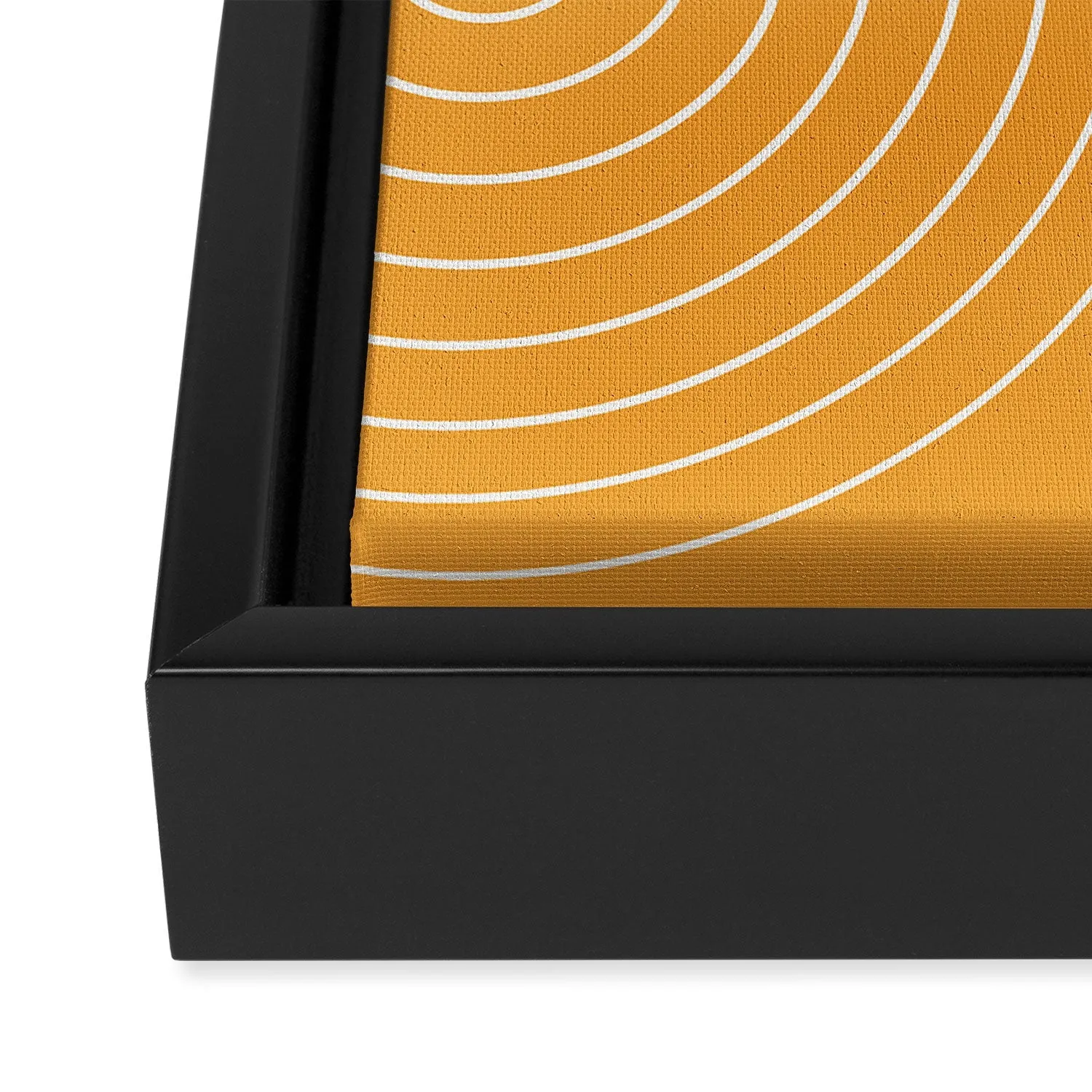 Minimal Line Curvature Gold Art Canvas