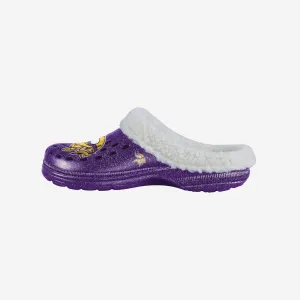 Minnesota Vikings Womens Sherpa Lined Glitter Clog