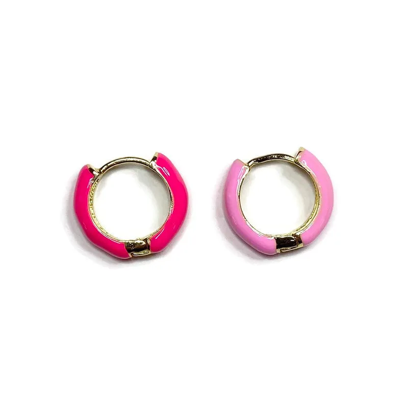 Mismatched Hoops - Rose