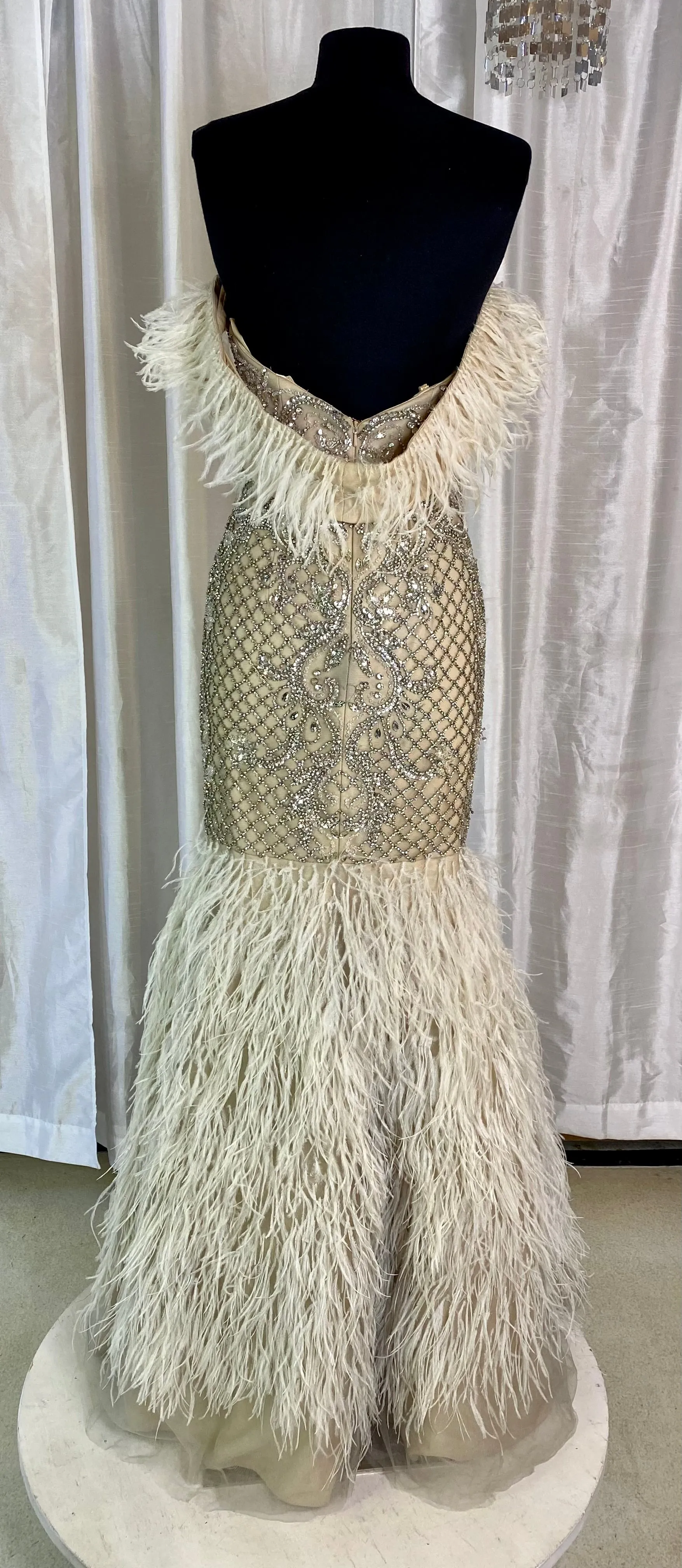 MOSHITA Long Gown Champagne Size 6