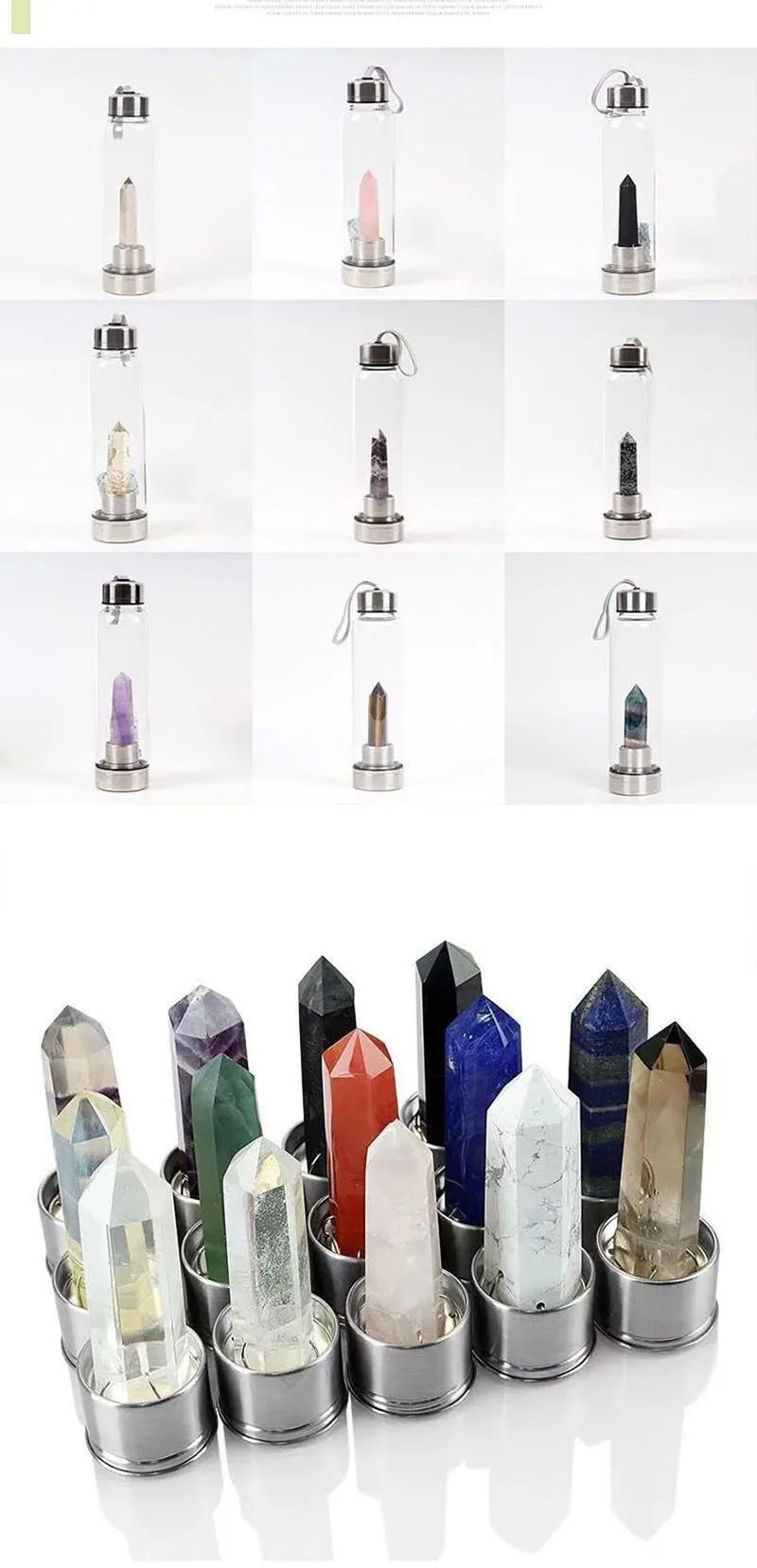 Natural Crystal Water Bottles
