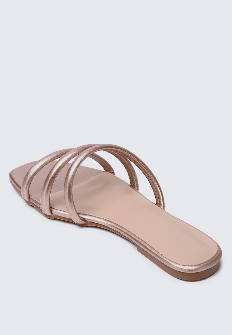 Nevaeh Comfy Sandals In Rose Gold