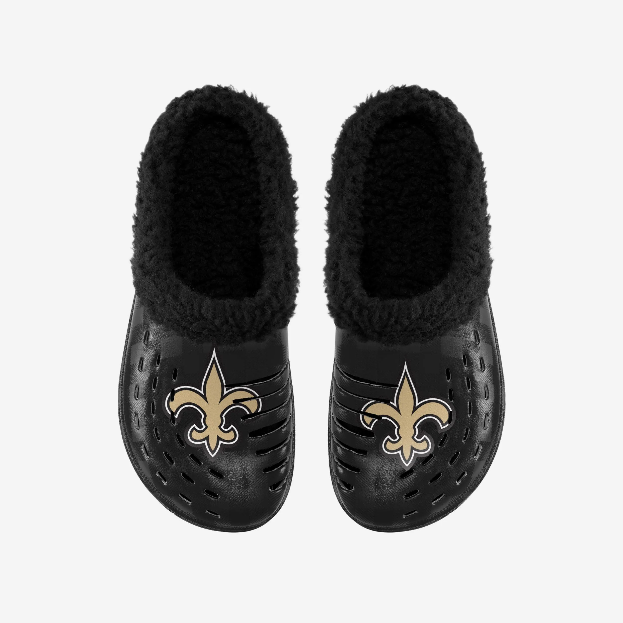 New Orleans Saints Sherpa Lined Buffalo Check Clog