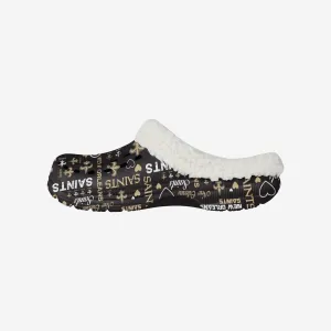 New Orleans Saints Womens Sherpa Lined Logo Love Clog