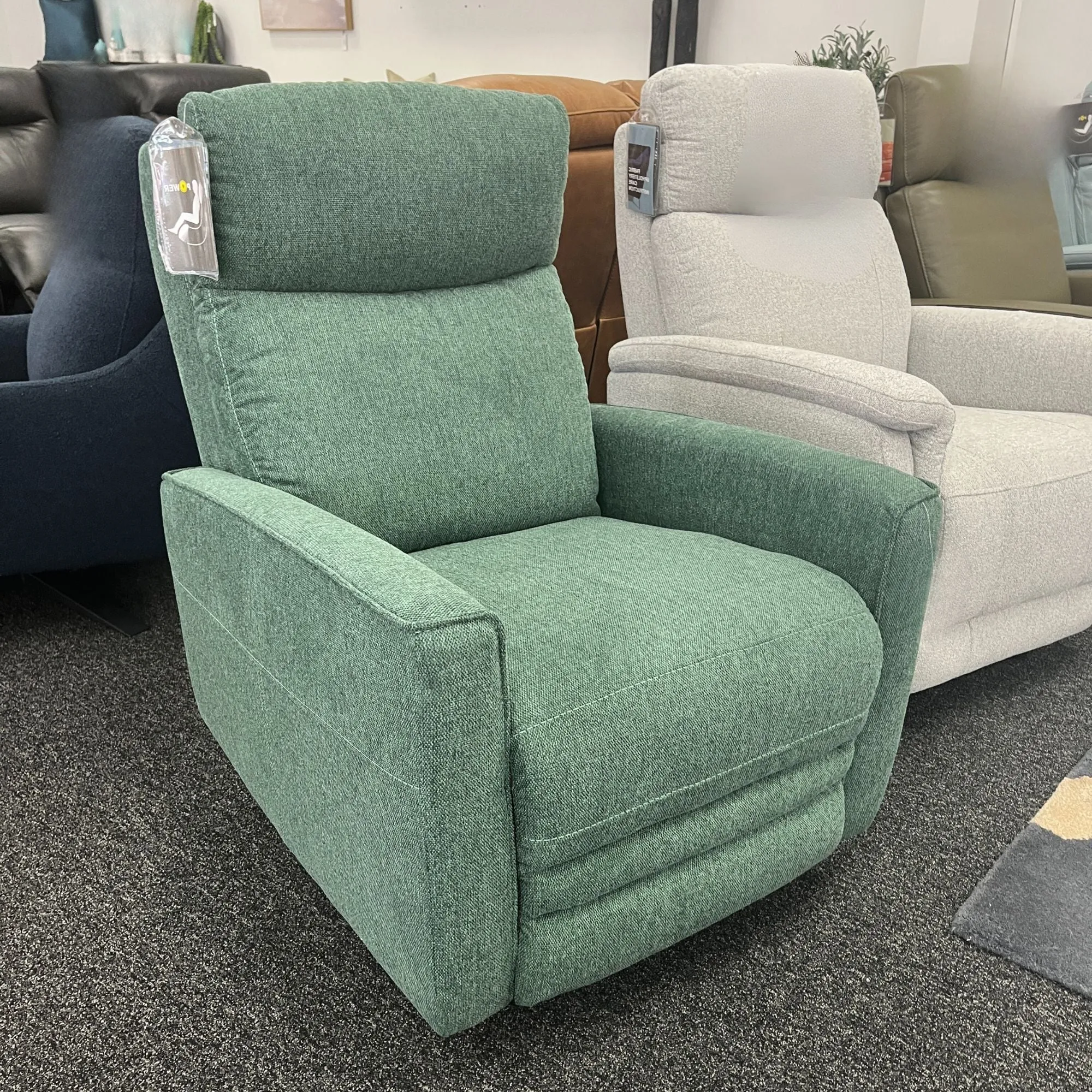 Nice Power Recliner Chair with Power Headrest - Urban Sofa - Belfast Forest Fabric