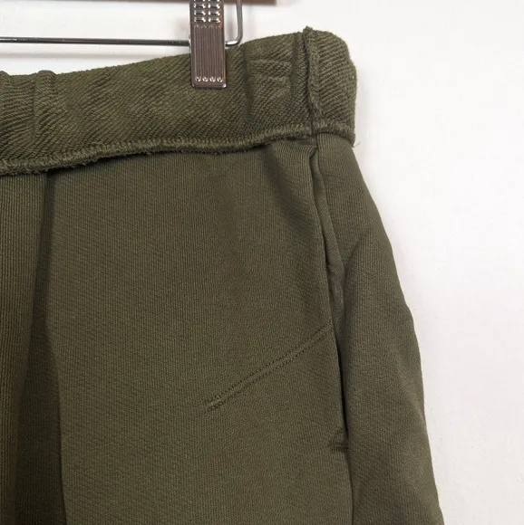 NWT FRAME Washed Moss Organic Cotton Rolled Hem Comfy Shorts Size S