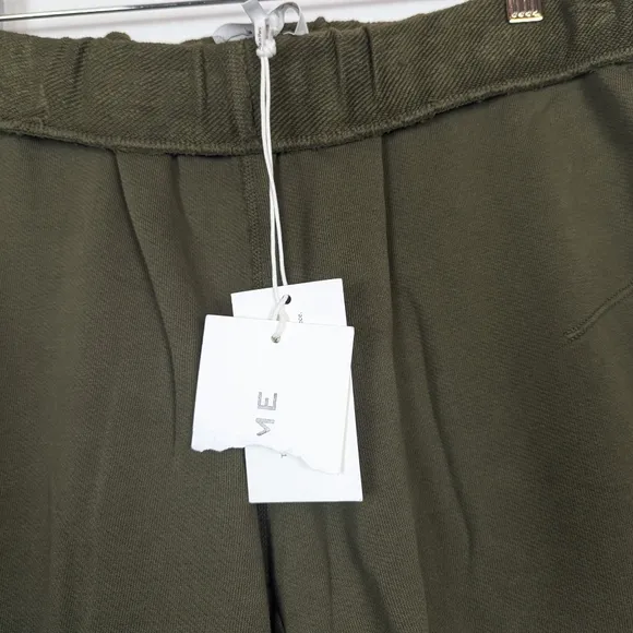NWT FRAME Washed Moss Organic Cotton Rolled Hem Comfy Shorts Size S