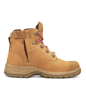 OLIVER Wheat Womens Zip Sided Boot (Steel Toe)