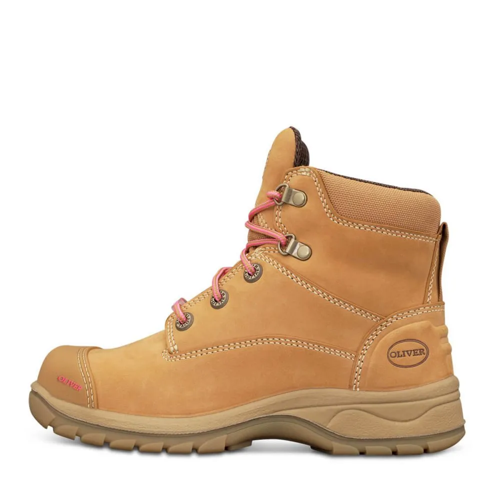 OLIVER Wheat Womens Zip Sided Boot (Steel Toe)