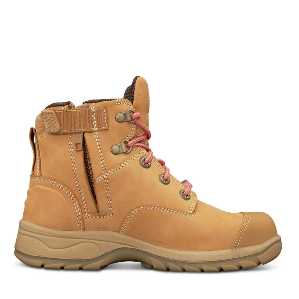 OLIVER Wheat Womens Zip Sided Boot (Steel Toe)