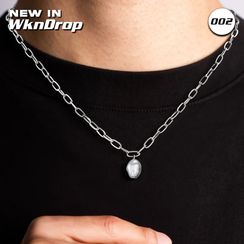 Pearl & Chain Pendant Necklace