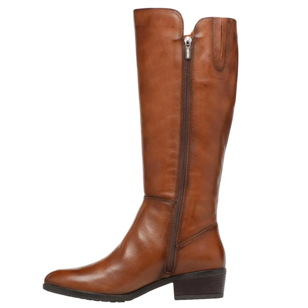 Pikolinos Daroca Calfskin Leather Women's Zip up Mid Calf Boots