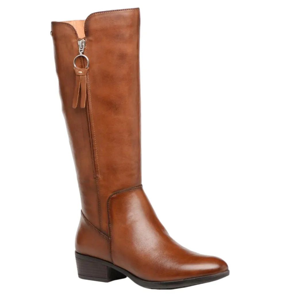 Pikolinos Daroca Calfskin Leather Women's Zip up Mid Calf Boots