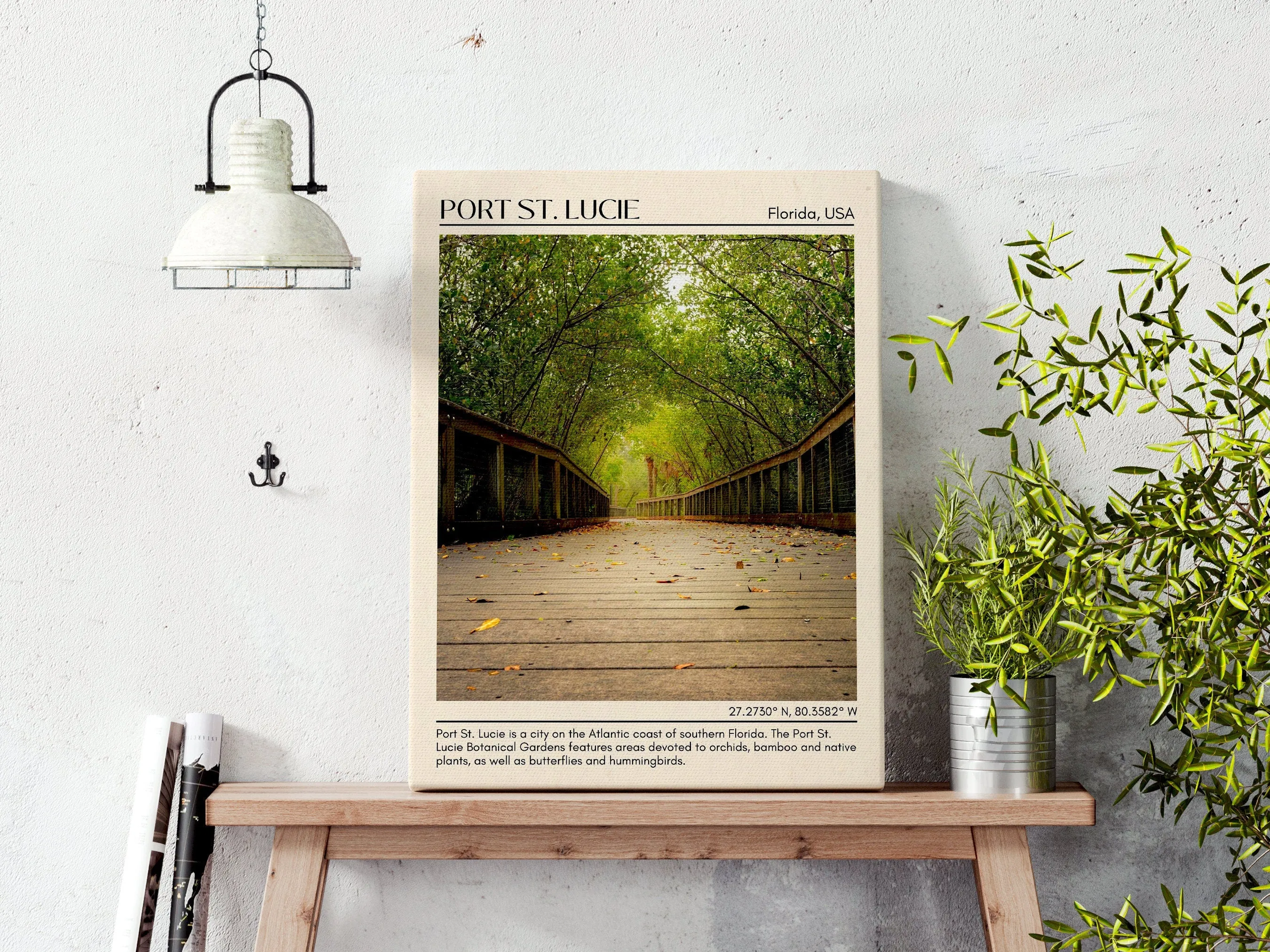 Port St. Lucie Minimal Wall Art, Florida, USA