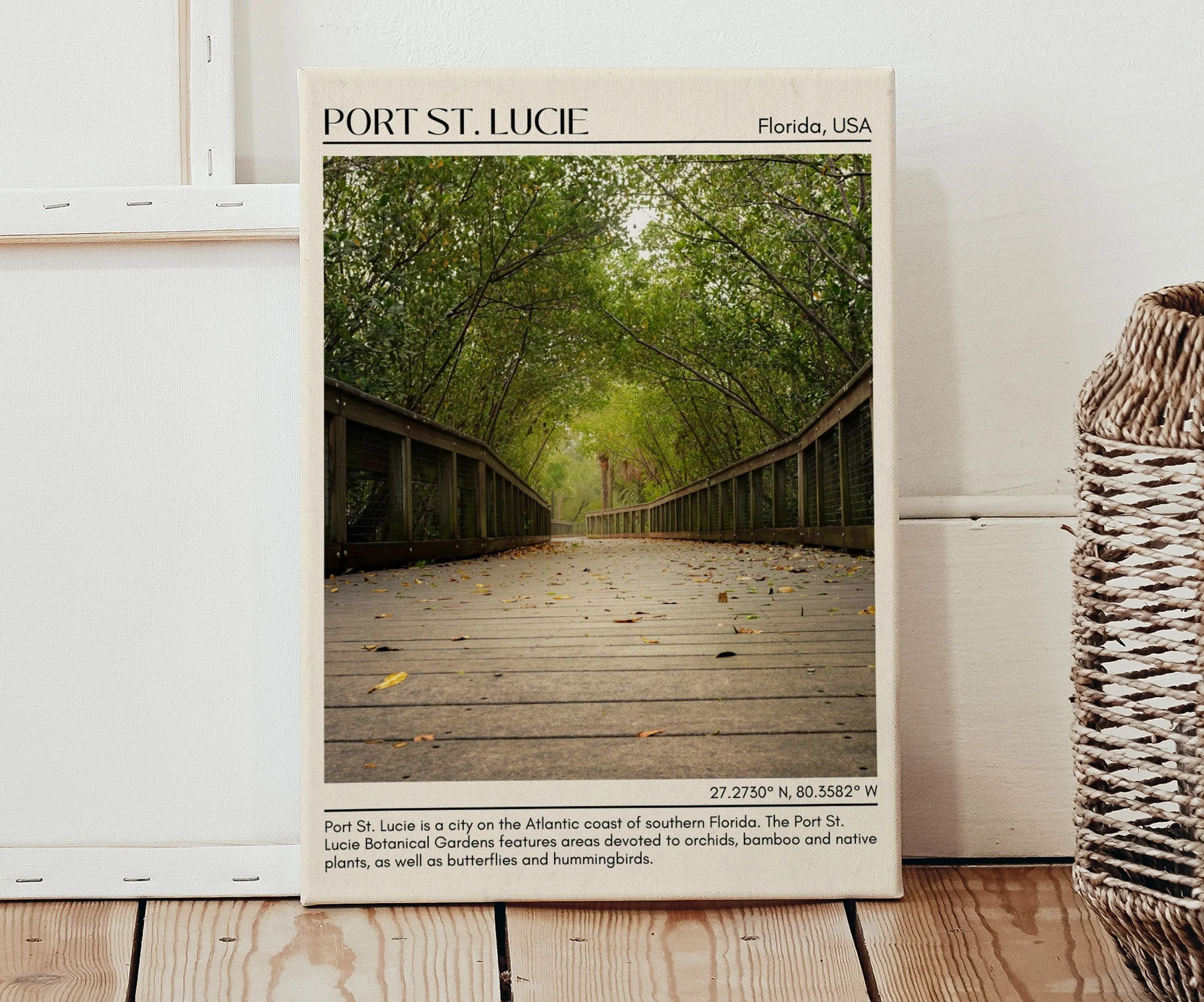 Port St. Lucie Minimal Wall Art, Florida, USA