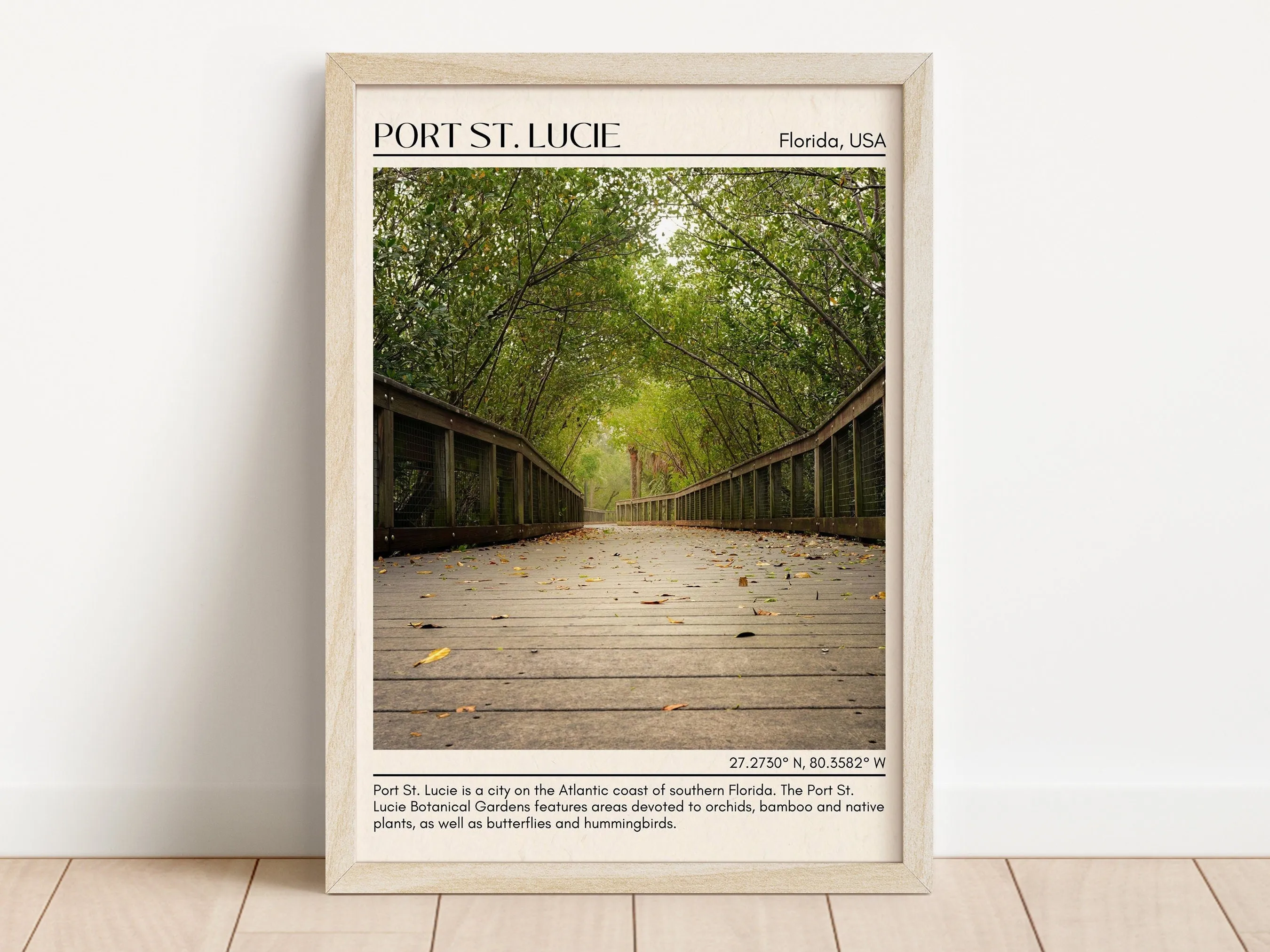 Port St. Lucie Minimal Wall Art, Florida, USA