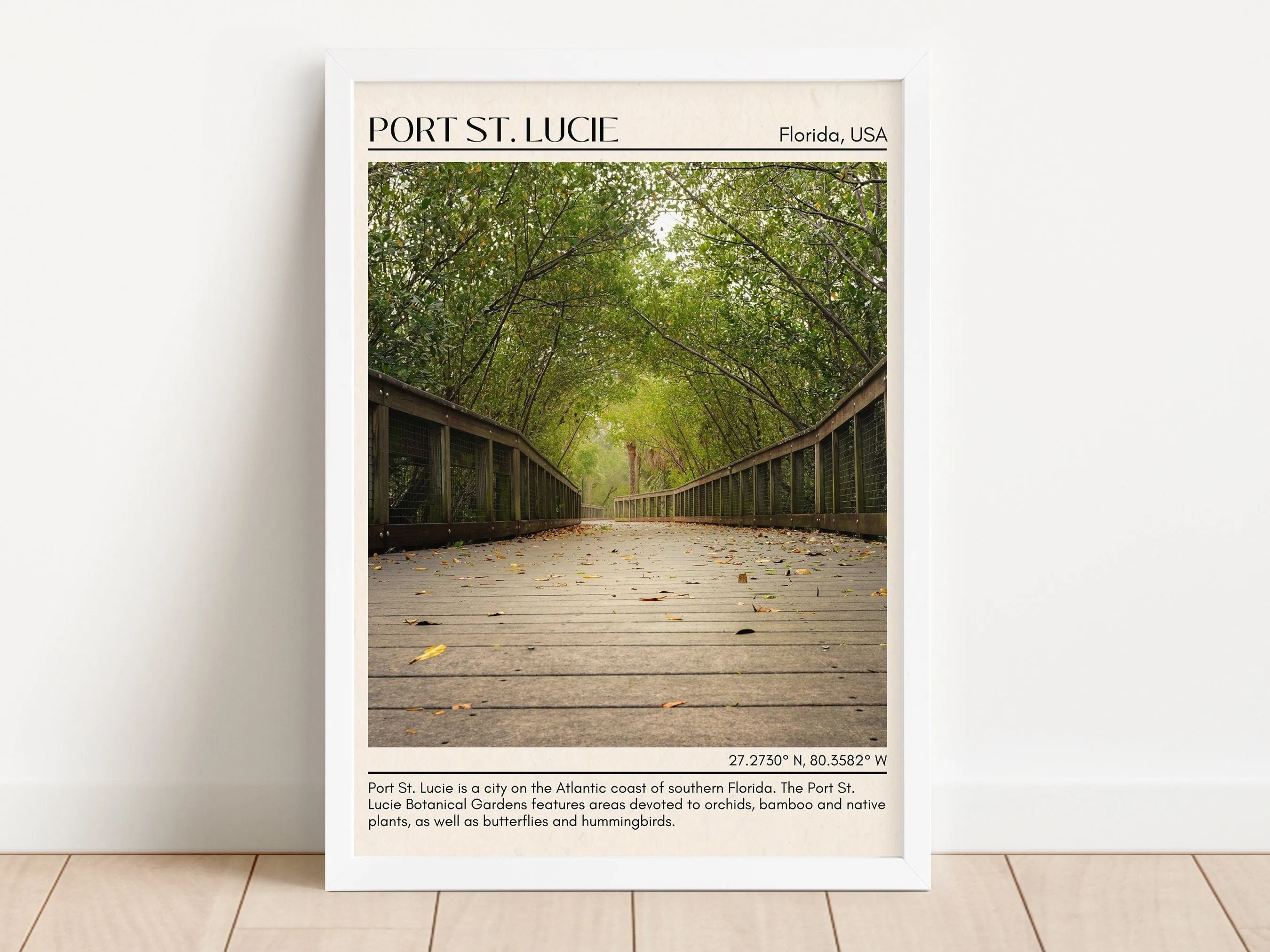 Port St. Lucie Minimal Wall Art, Florida, USA