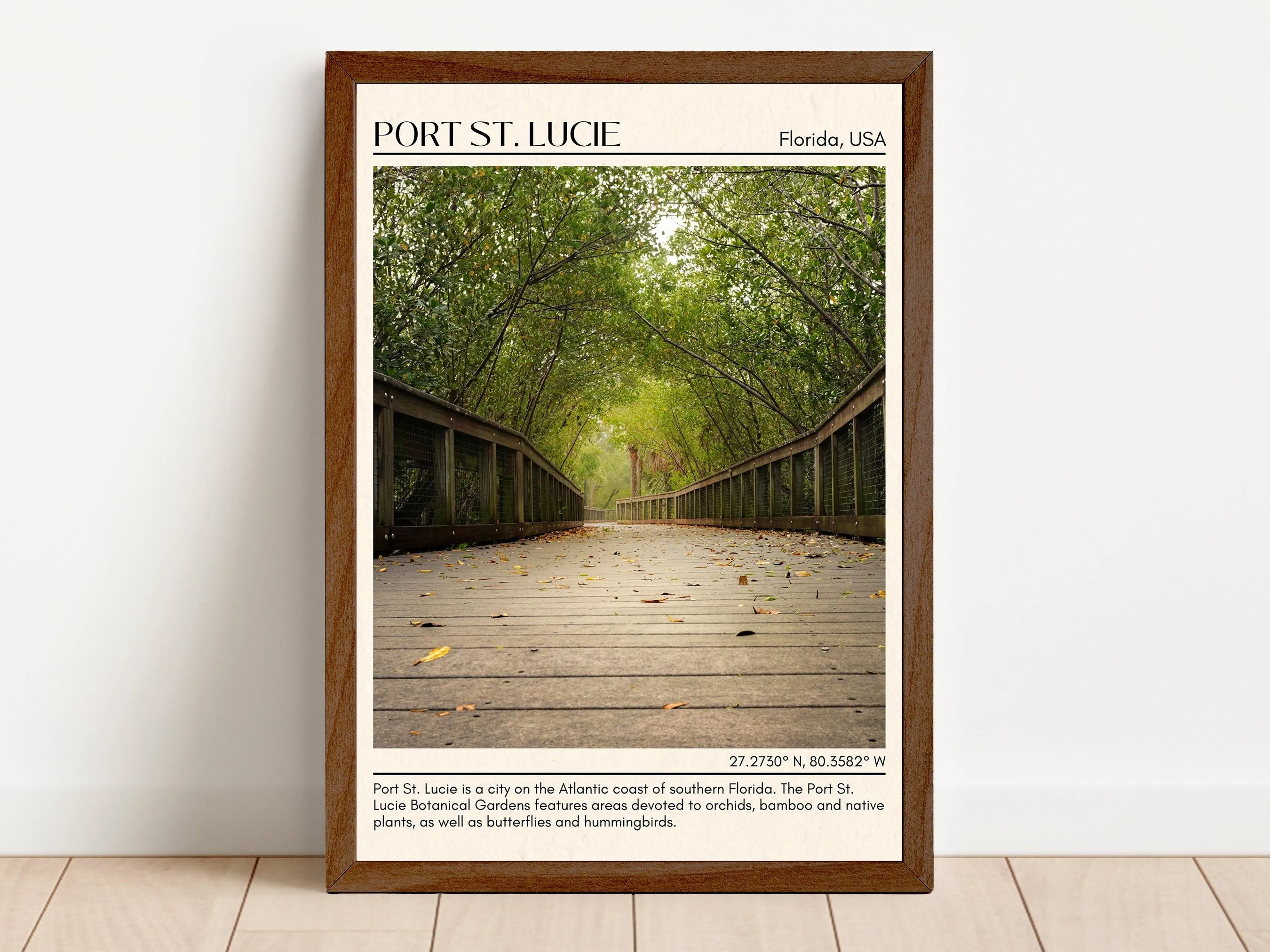 Port St. Lucie Minimal Wall Art, Florida, USA