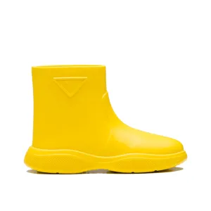 PRADA Logo Relief Mini Rubber Ankle Boots