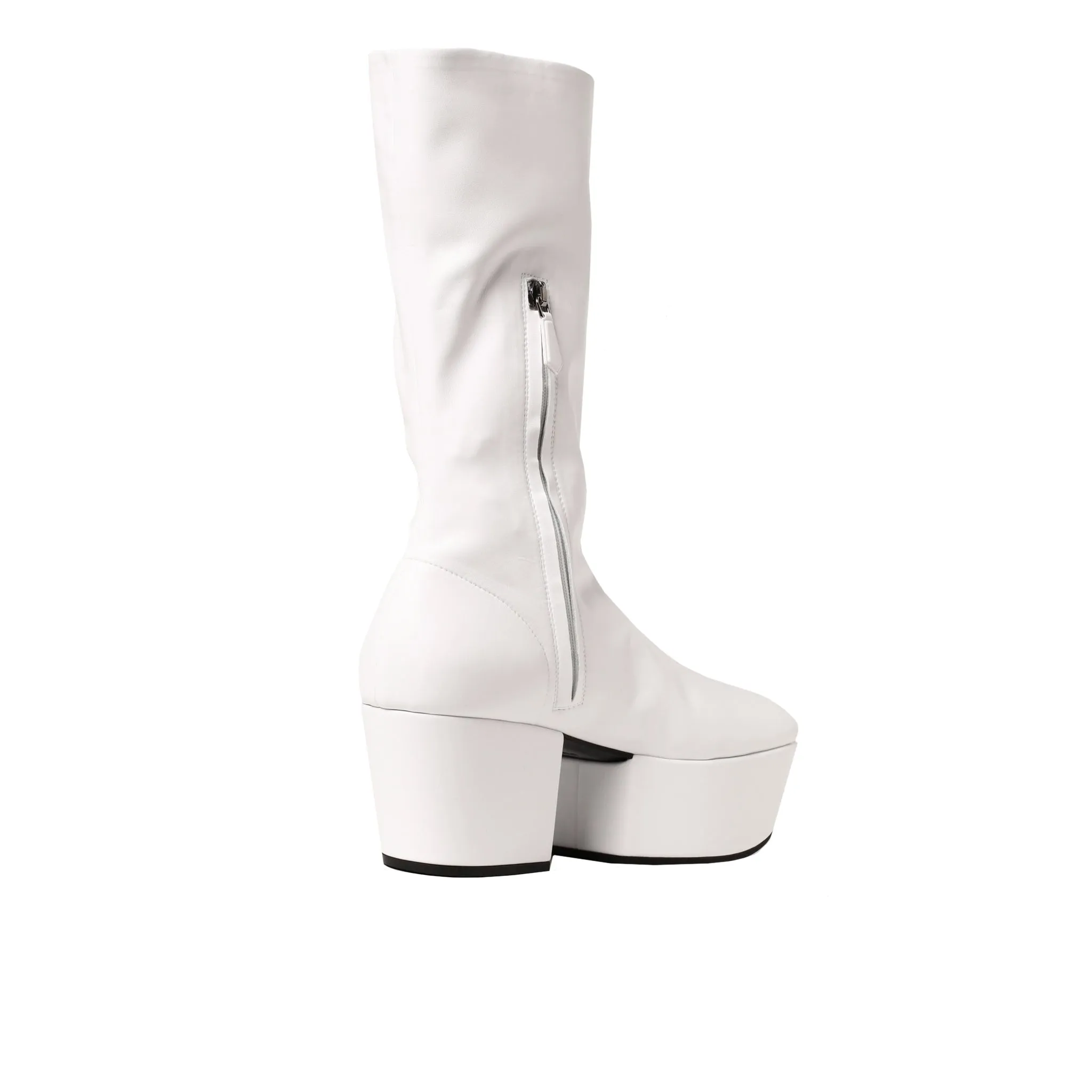 PRADA Platform Pull On Boots with 2.9 in Flap