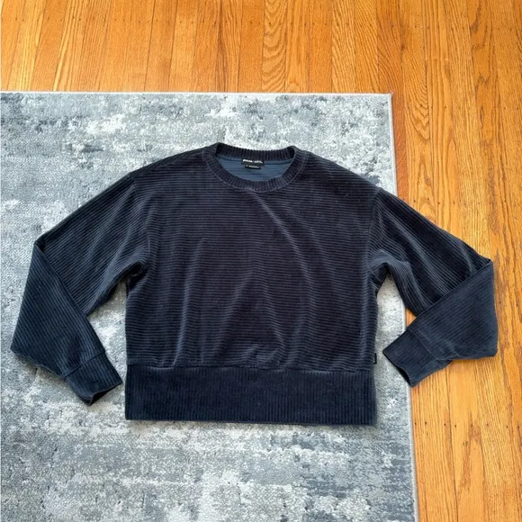 prAna Escambia Pull Over in Organic Velour, Women’s Small, Navy