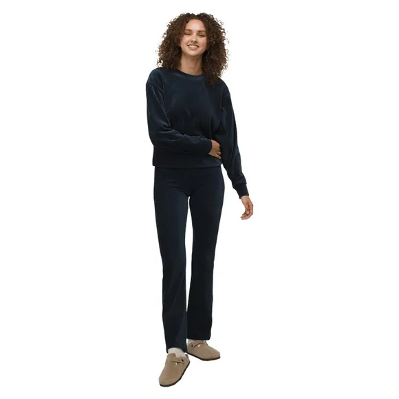 prAna Escambia Pull Over in Organic Velour, Women’s Small, Navy