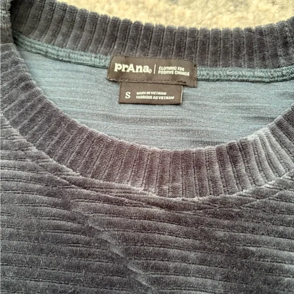 prAna Escambia Pull Over in Organic Velour, Women’s Small, Navy