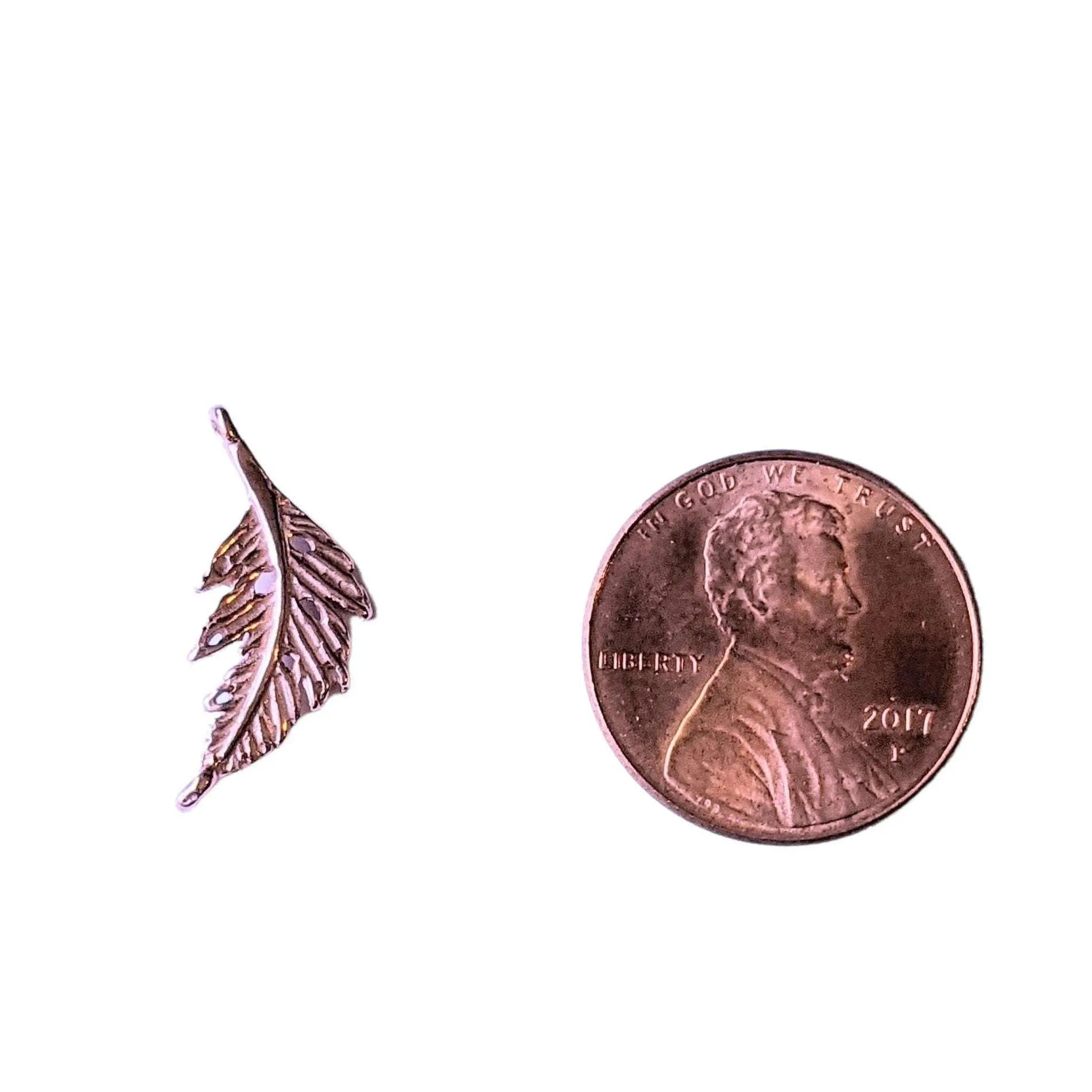 Rose Gold Fancy Feather Pendant