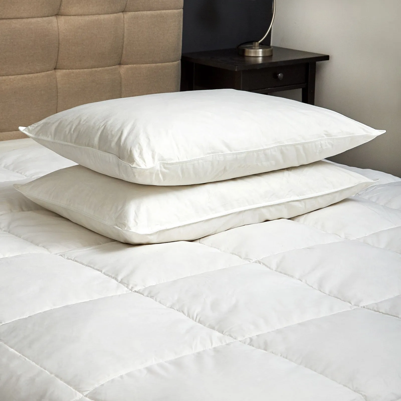 Royal Comfort Goose Feather And Down Quilt   Twin Pack 1000GSM Goose Pillows