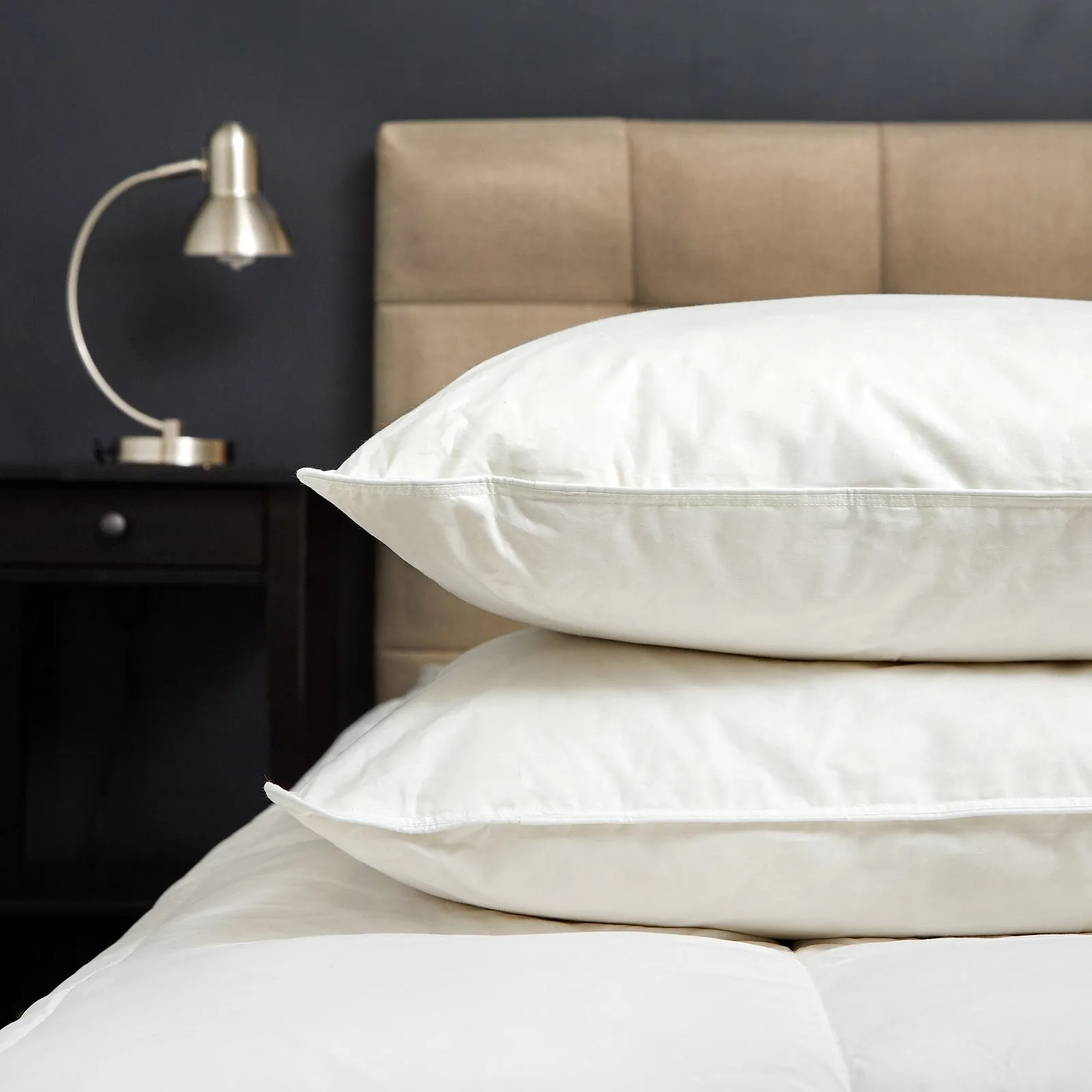 Royal Comfort Goose Feather And Down Quilt   Twin Pack 1000GSM Goose Pillows