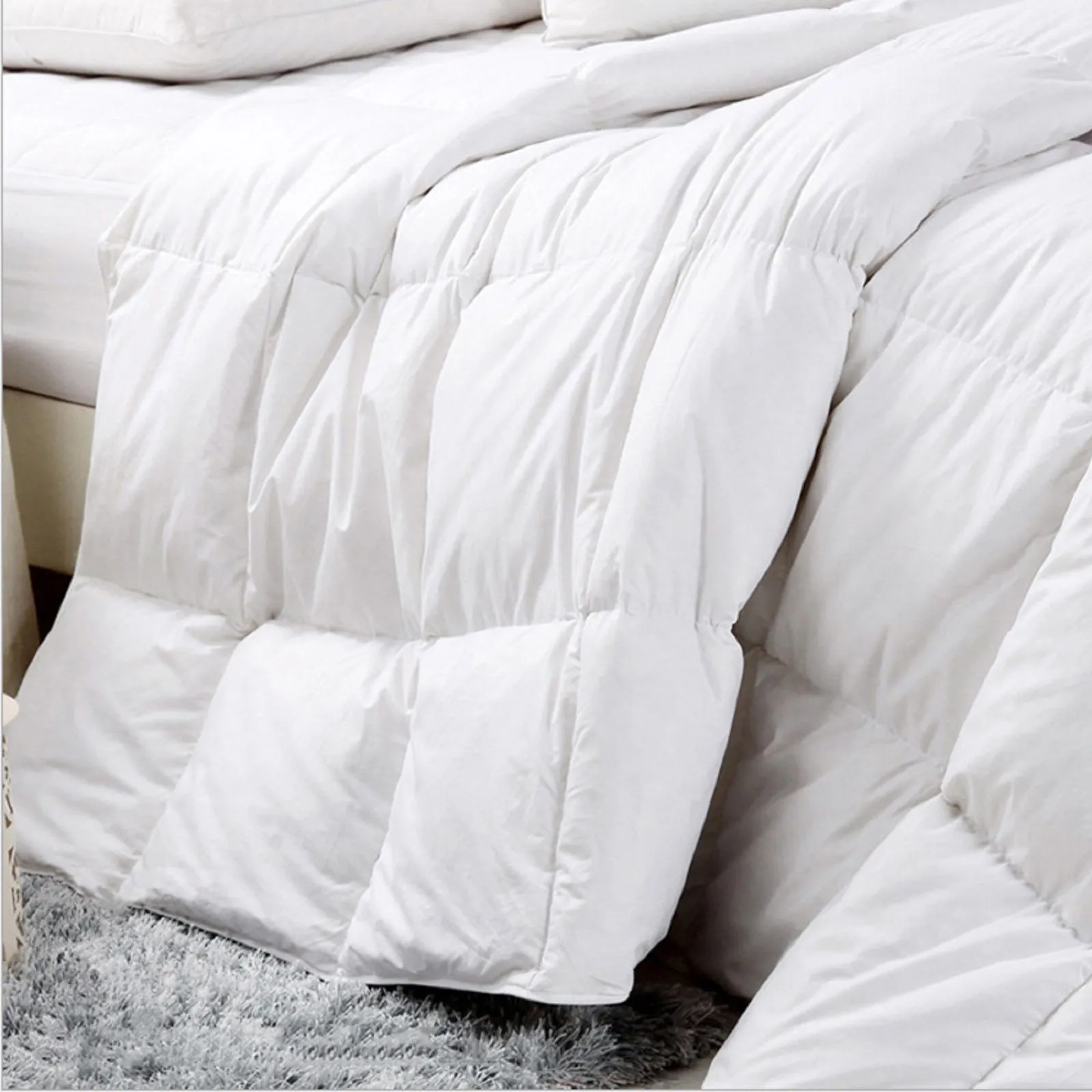 Royal Comfort Goose Feather And Down Quilt   Twin Pack 1000GSM Goose Pillows