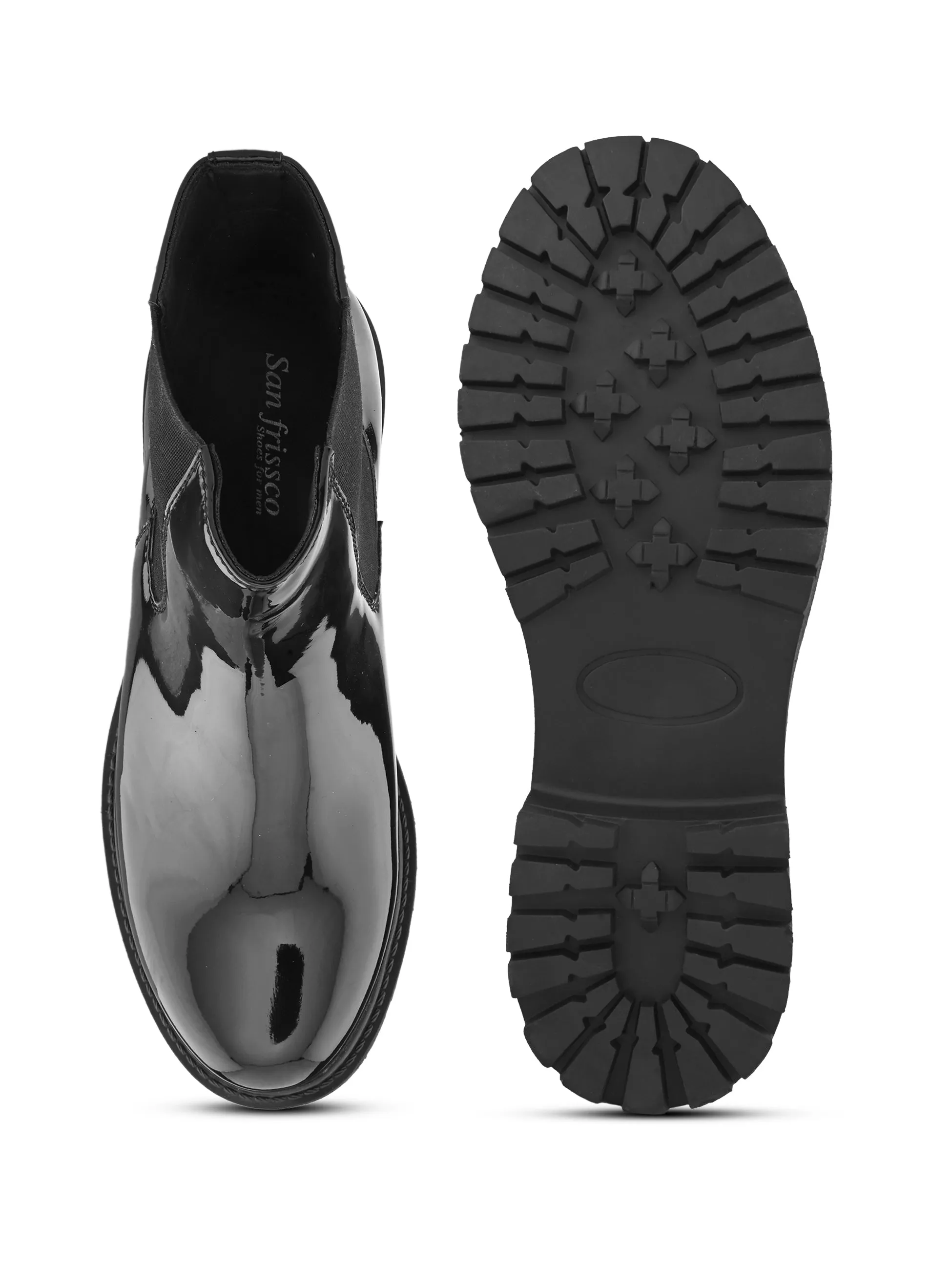 Sandro Women Black Patent Boots