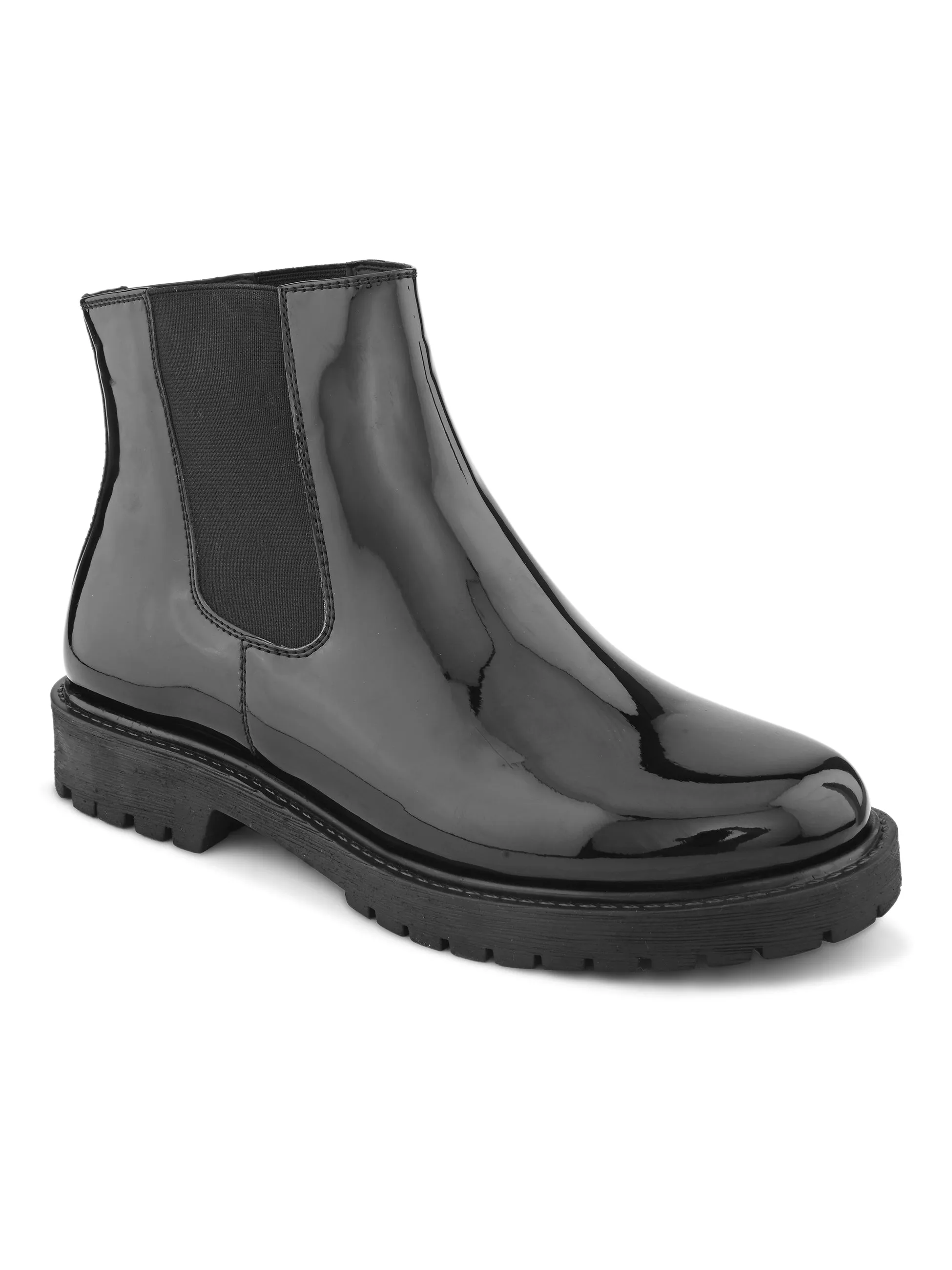 Sandro Women Black Patent Boots