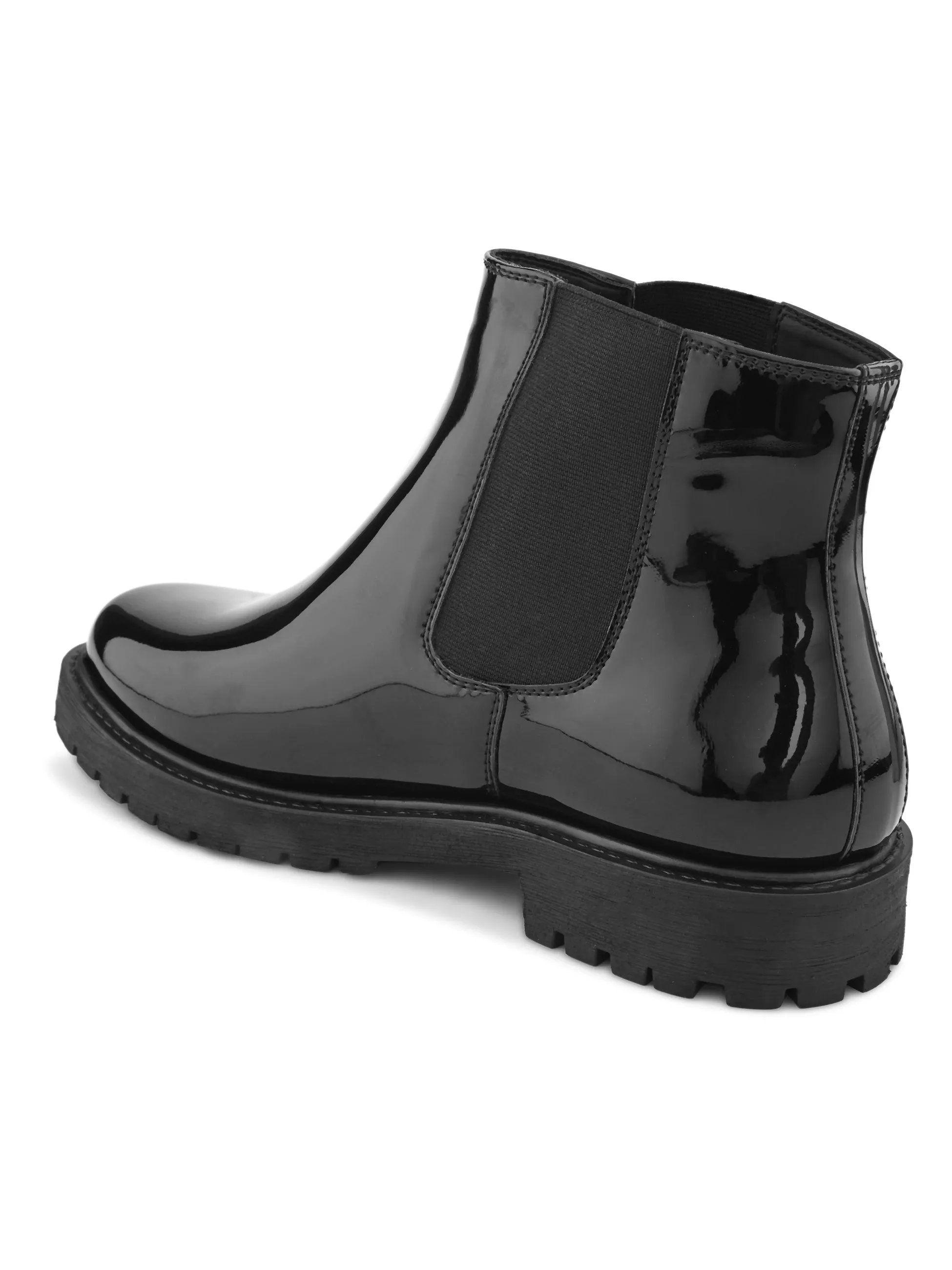 Sandro Women Black Patent Boots