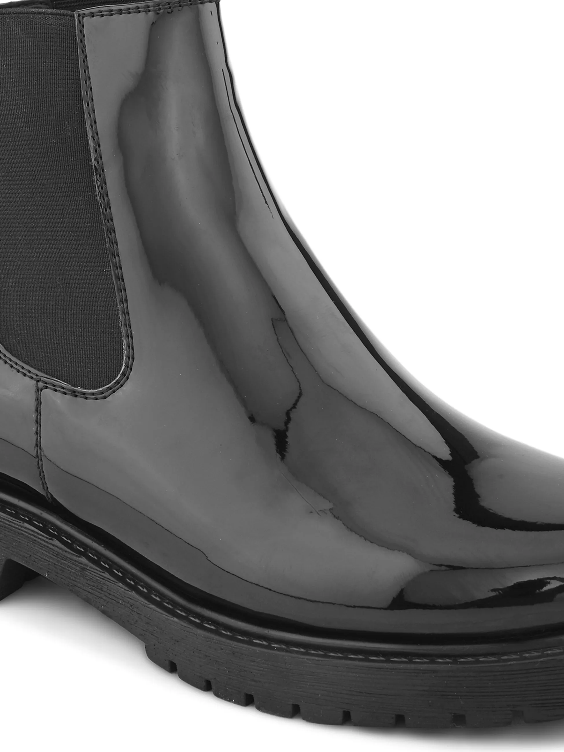 Sandro Women Black Patent Boots