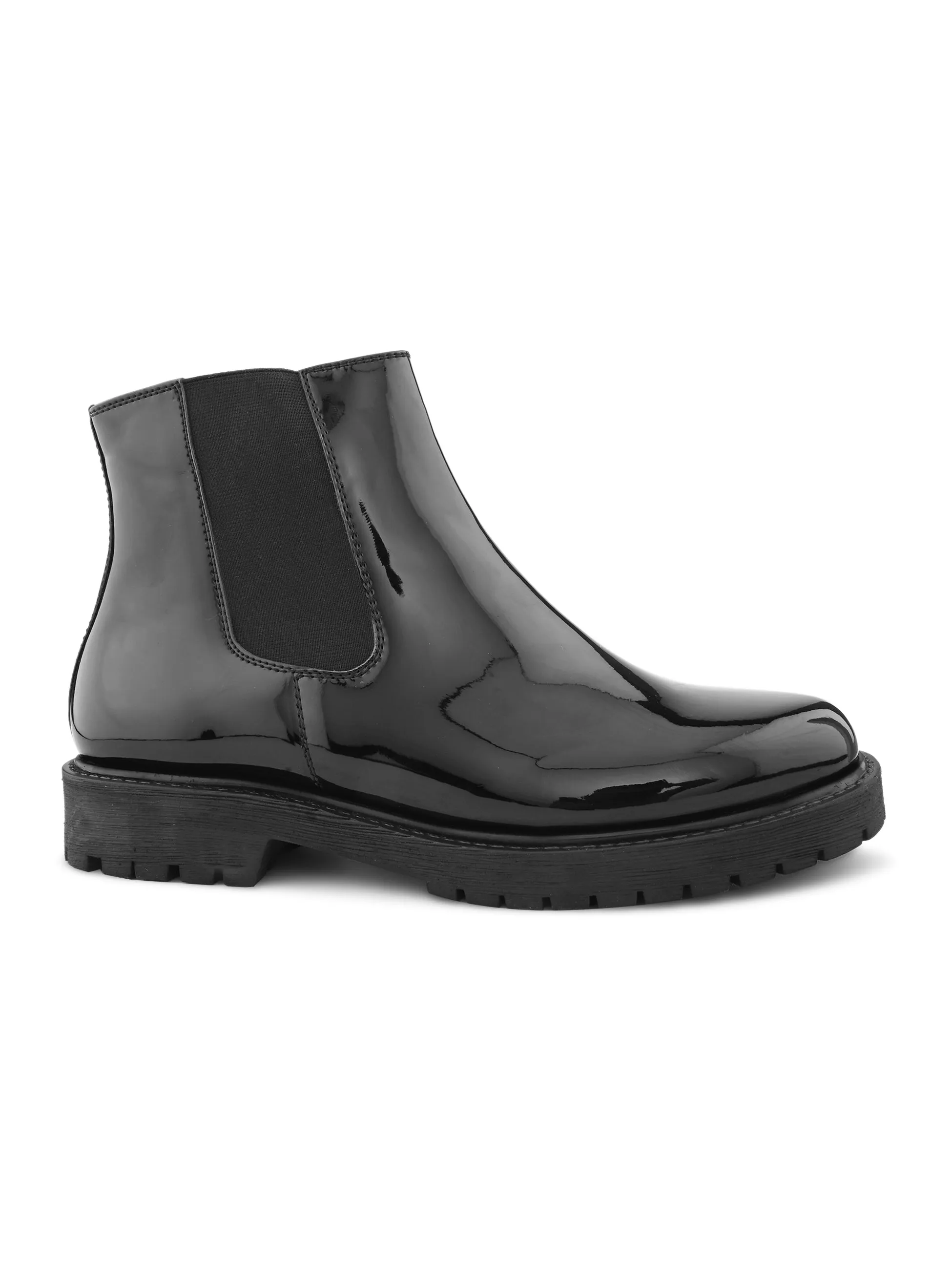 Sandro Women Black Patent Boots