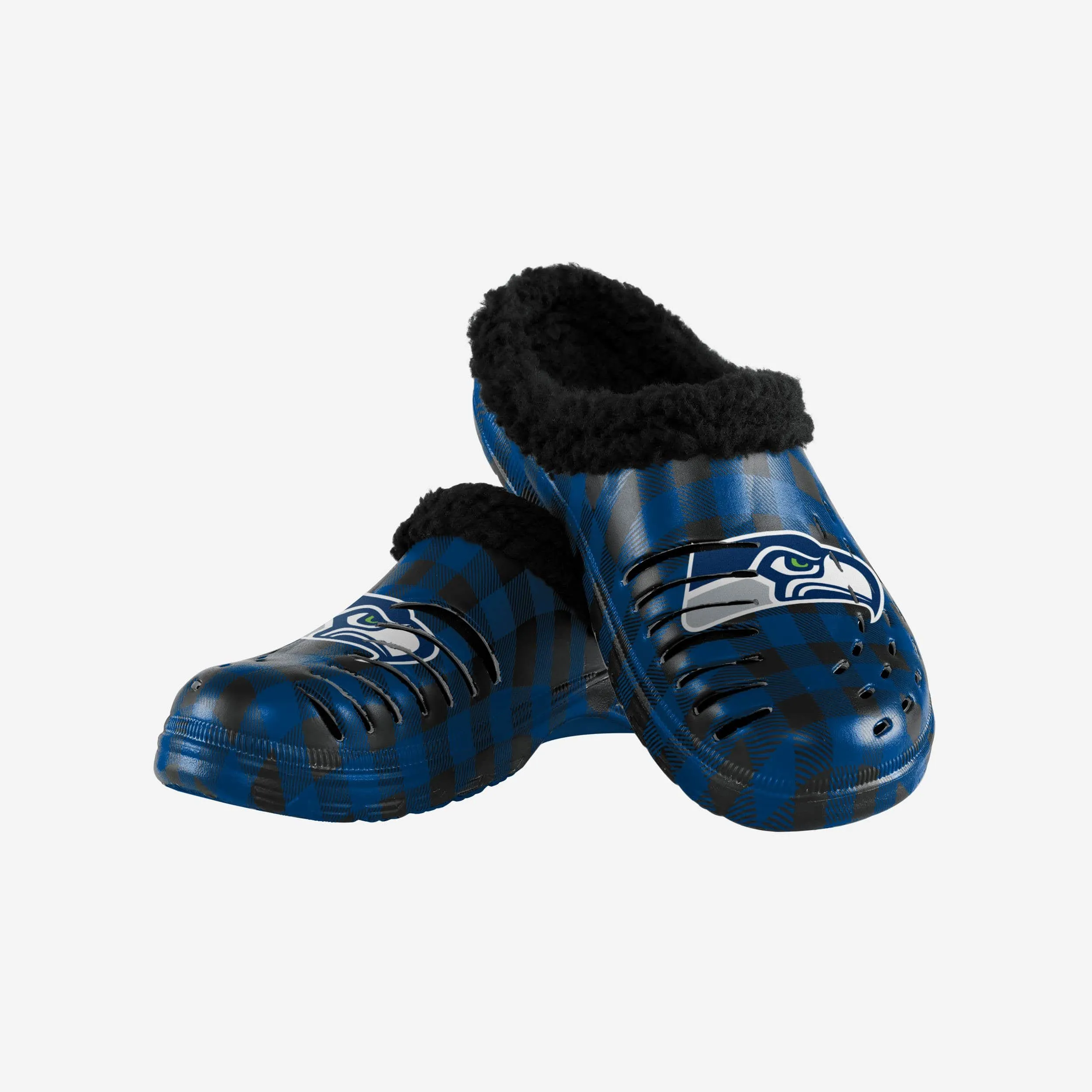 Seattle Seahawks Sherpa Lined Buffalo Check Clog