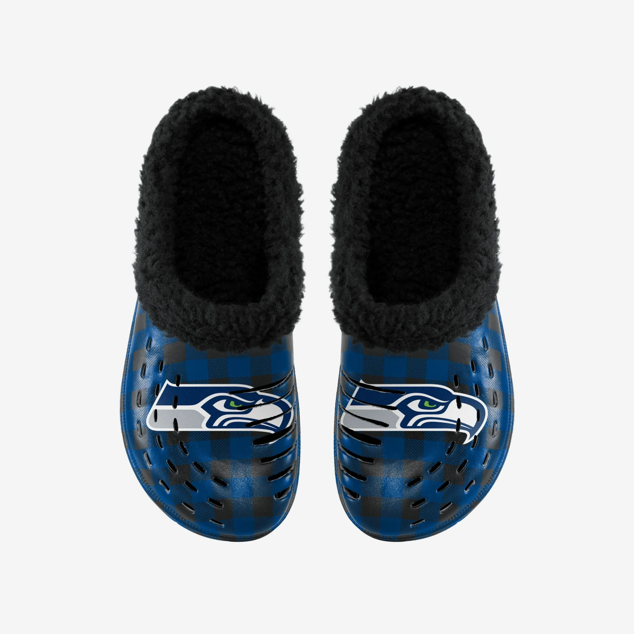 Seattle Seahawks Sherpa Lined Buffalo Check Clog