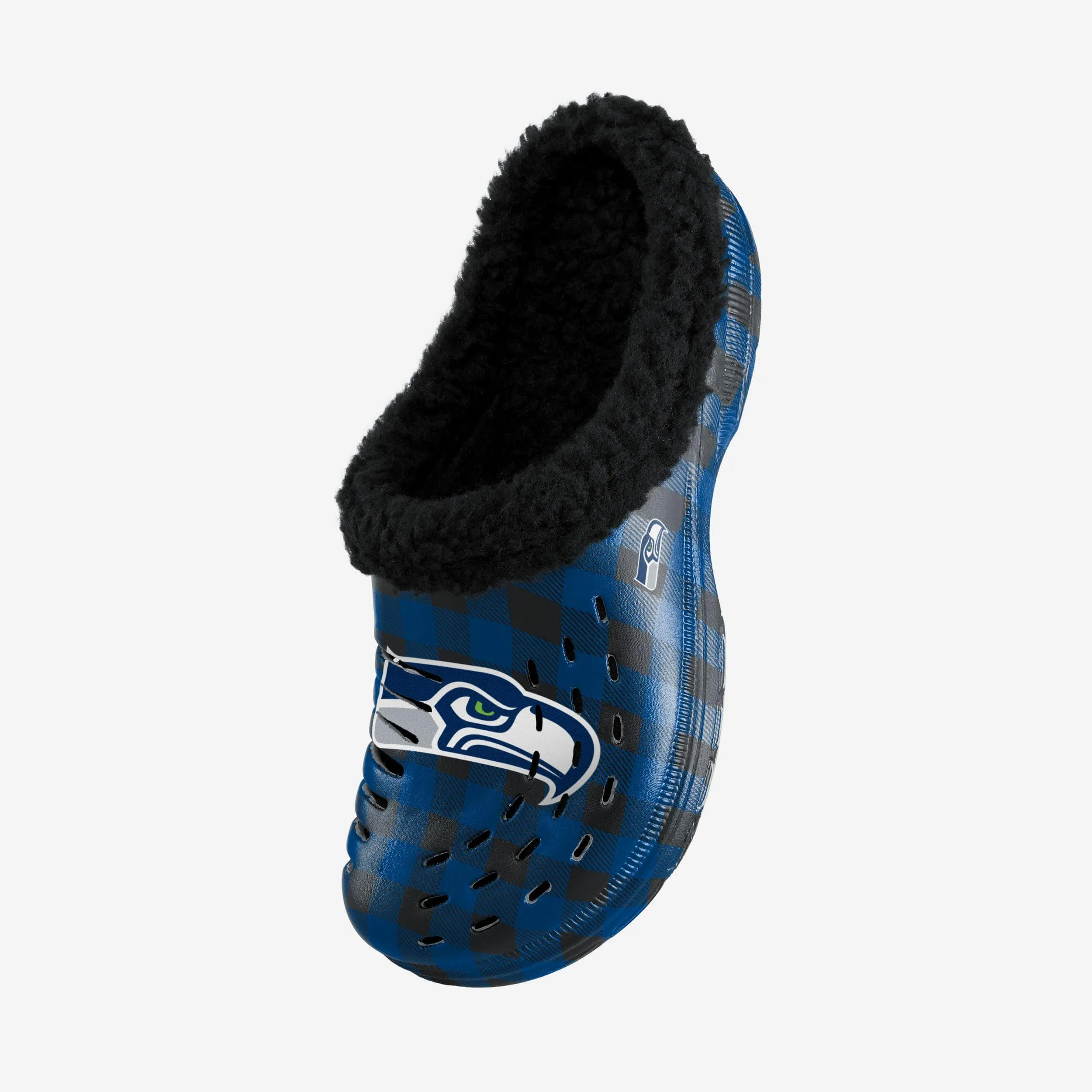 Seattle Seahawks Sherpa Lined Buffalo Check Clog