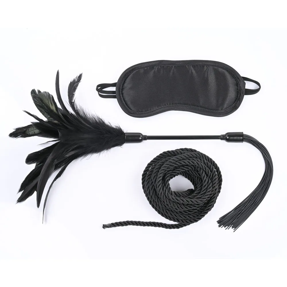 Sex & Mischief Shadow Tie and Tickle Beginners Kit - Black