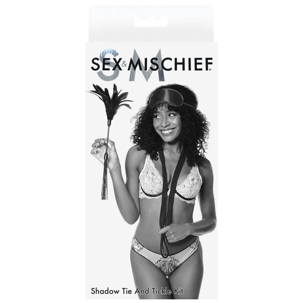 Sex & Mischief Shadow Tie and Tickle Beginners Kit - Black