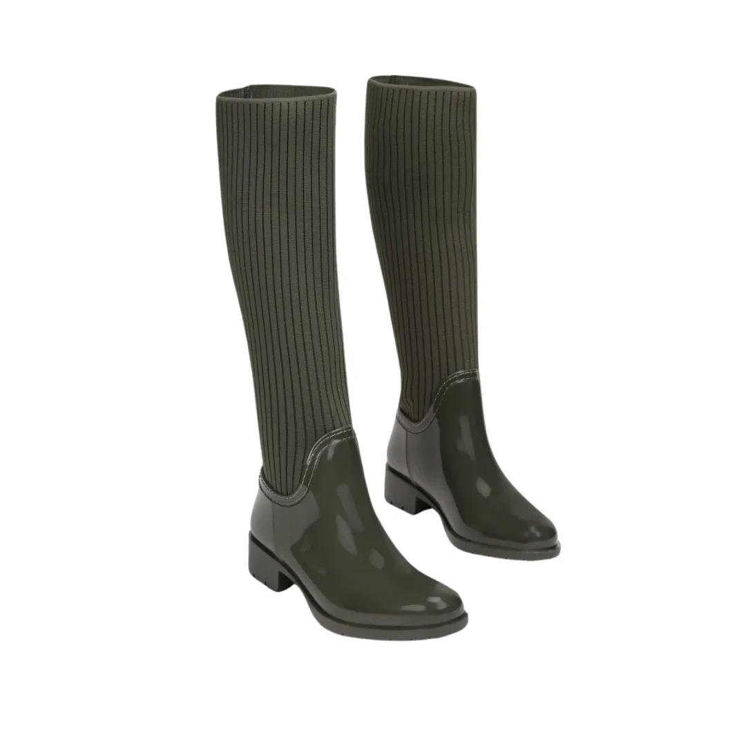 ShinyRibbed Boots