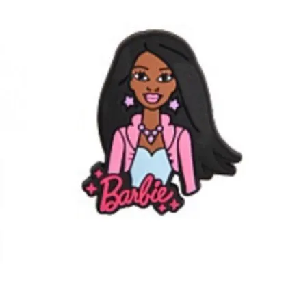 SHOE CHARMS - STRAIGHT HAIR BLACK BARBIE