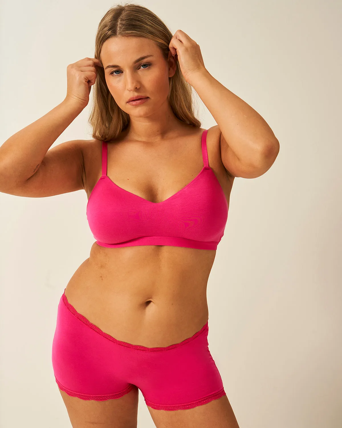 Smooth Sculpt Padded Bra - Raspberry
