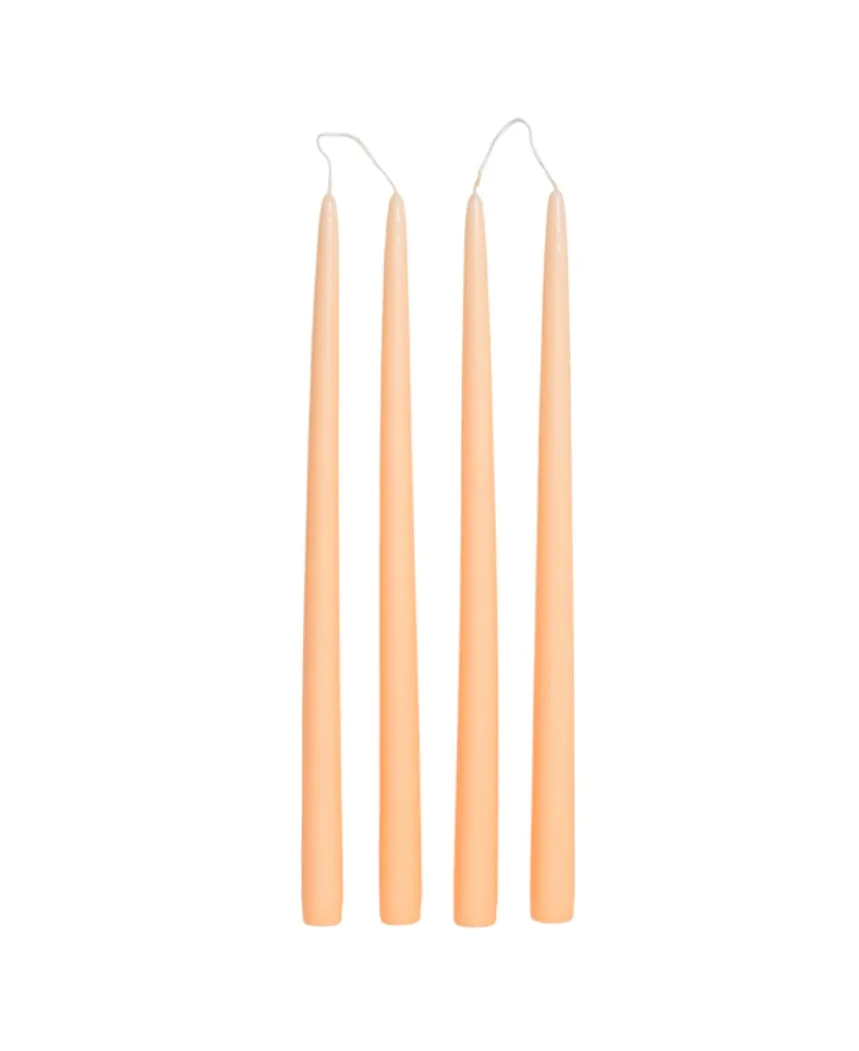 Smooth Tapered Candles - Fleece Yellow
