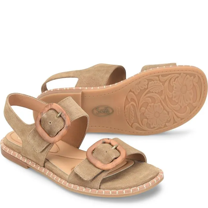 Sofft Napa Sandal in Oak Brown Suede