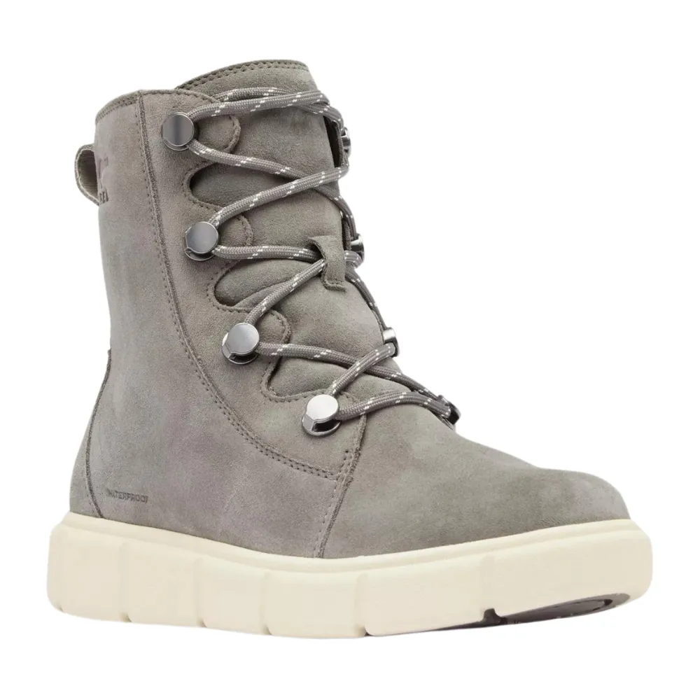 Sorel Explorer III Joan Quarry/Chalk Waterproof Boot (Women's)