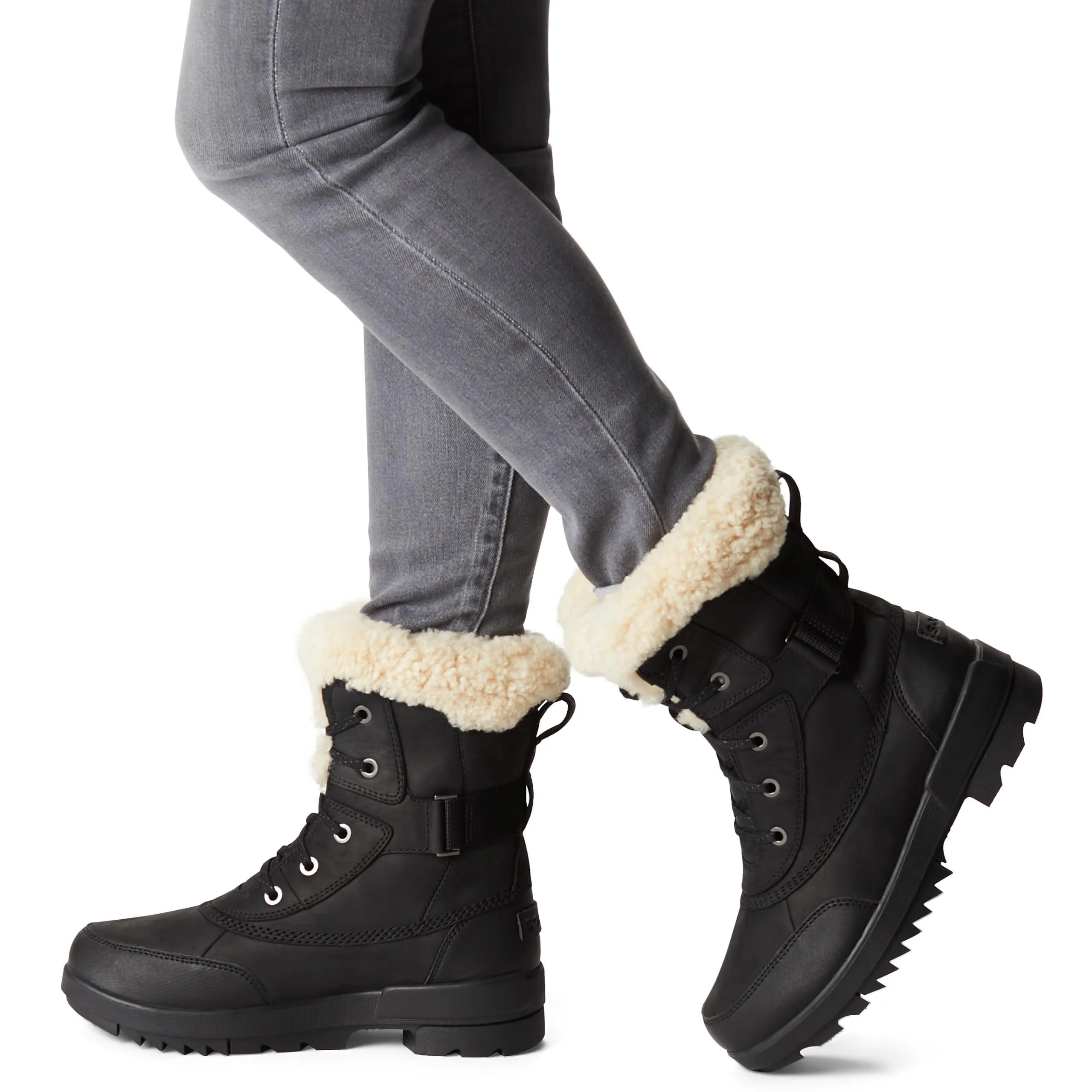 Sorel Tivoli IV Parc Waterproof Women's Boots - Black, Sea Salt - Size 8