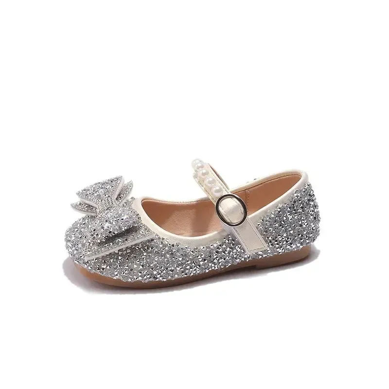 Spring Autumn Fashion Girls Princess Shoes Clogs Soft Soled for kids  Crystal Shoe New rhinestone size