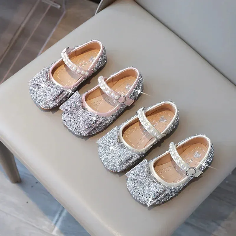Spring Autumn Fashion Girls Princess Shoes Clogs Soft Soled for kids  Crystal Shoe New rhinestone size